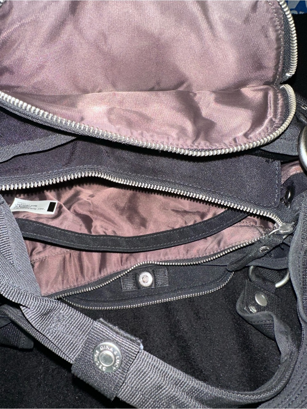 George Gina and Lucy Principessa Black Canvas Multi-Compartment Shoulder Bag - Picture 8 of 8